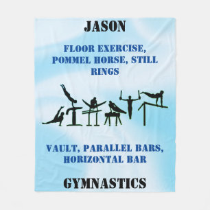Boys Gymnastik Personalisiert Fleece Blanket