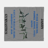 Boys Gymnastik Personalisiert Fleece Blanket (Vorderseite (Horizontal))