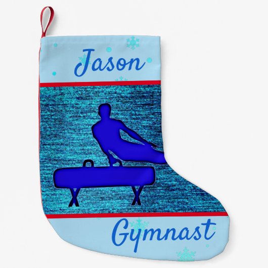 Boys Gymnastik Pommel Horse Custom Gymnast Christ Kleiner Weihnachtsstrumpf (Vorderseite)