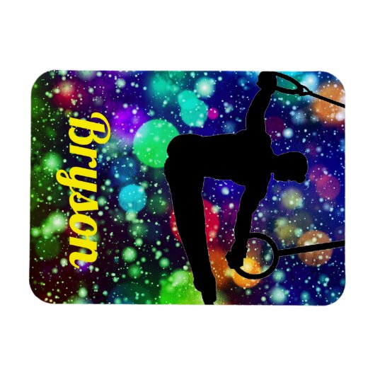 Boys Gymnastik Rings Flexibles Foto Magnet (Horizontal)