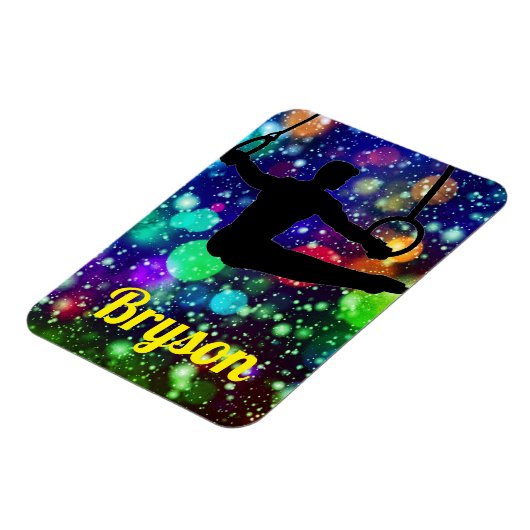 Boys Gymnastik Rings Flexibles Foto Magnet (Linke Seite)