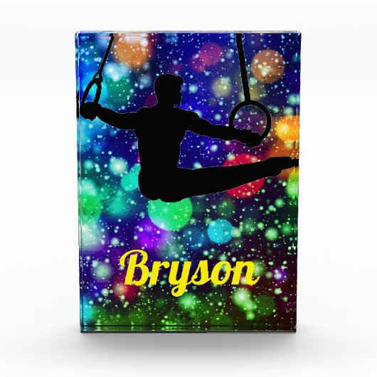 Boys Gymnastik Rings Foto Block (Vorderseite)