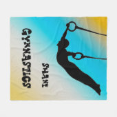 Boys Gymnastik Rings Gradient Fleecedecke (Vorderseite (Horizontal))