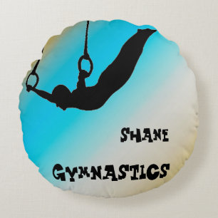 Boys Gymnastik Rings Gradient Rundes Kissen