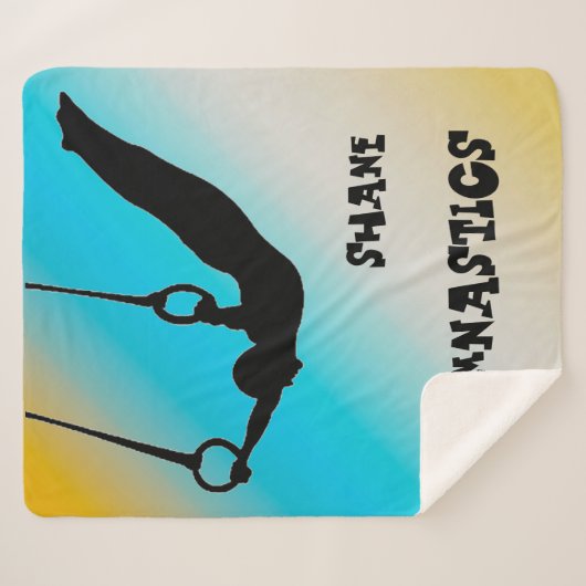 Boys Gymnastik Rings Gradient Sherpadecke (Vorderseite (Horizontal))