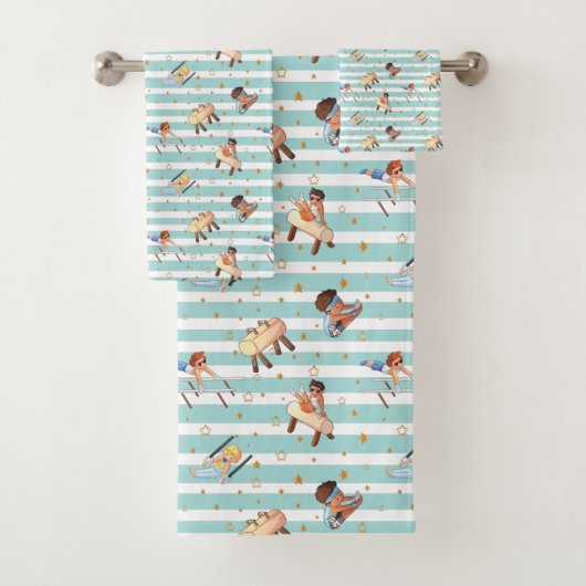 Boys Gymnastik Rings Parallel Bars Pommel Pferd Badhandtuch Set (Insitu)