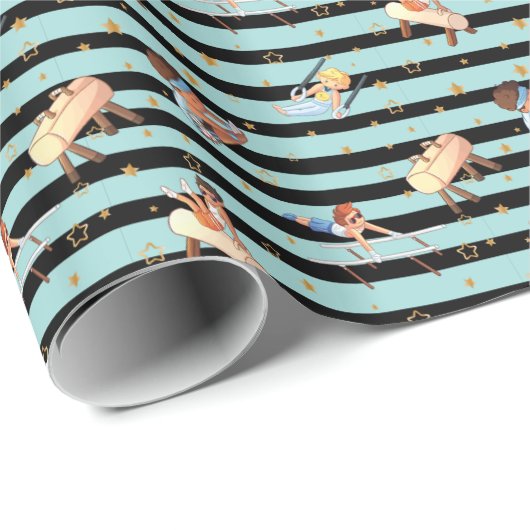 Boys Gymnastik Rings Parallel Bars Pommel Pferd Geschenkpapier (Rolleneckpunkt)