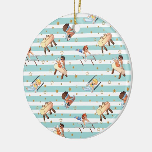 Boys Gymnastik Rings Parallel Bars Pommel Pferd Keramik Ornament (Links)