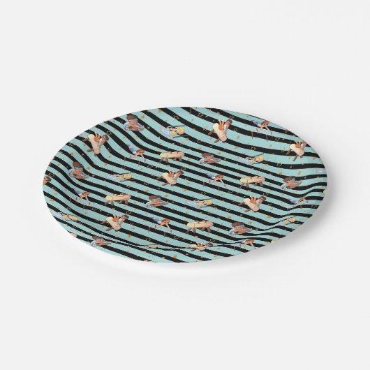 Boys Gymnastik Rings Parallel Bars Pommel Pferd Pappteller (Schrägansicht)