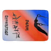 Boys Gymnastik Rings Patriotic Red White Blue Badematte (Vorderseite)