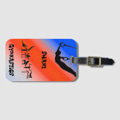 Boys Gymnastik Rings Patriotic Red White Blue Gepäckanhänger (Vorderseite (Horizontal))