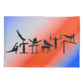 Boys Gymnastik Rings Patriotic Red White Blue Kissenbezug (Rückseite)