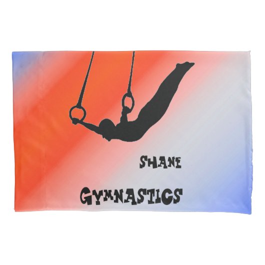 Boys Gymnastik Rings Patriotic Red White Blue Kissenbezug (Vorderseite)