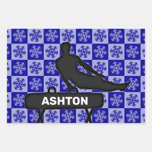 Boys Gymnastik Weihnachtswrapping Paper Sheet Set Geschenkpapier Set (Vorderseite 3)