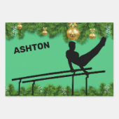 Boys Gymnastik Weihnachtswrapping Paper Sheet Set Geschenkpapier Set (Vorderseite 2)