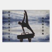 Boys Gymnastik Weihnachtswrapping Paper Sheet Set Geschenkpapier Set (Vorderseite)