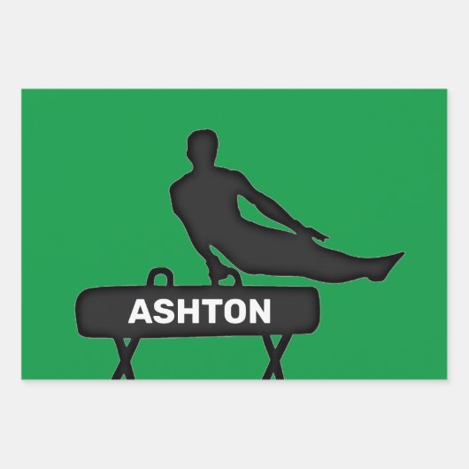 Boys Gymnastik Wrapping Paper Sheet Set Geschenkpapier Set (Vorderseite 3)