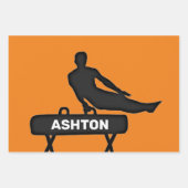 Boys Gymnastik Wrapping Paper Sheet Set Geschenkpapier Set (Vorderseite 3)