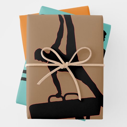 Boys Gymnastik Wrapping Paper Sheet Set Geschenkpapier Set (Beispiel)