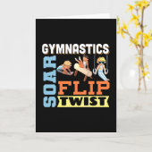 Boys Gymnastik Zitat - Gedreht Drehung Karte (Gelbe Blume)