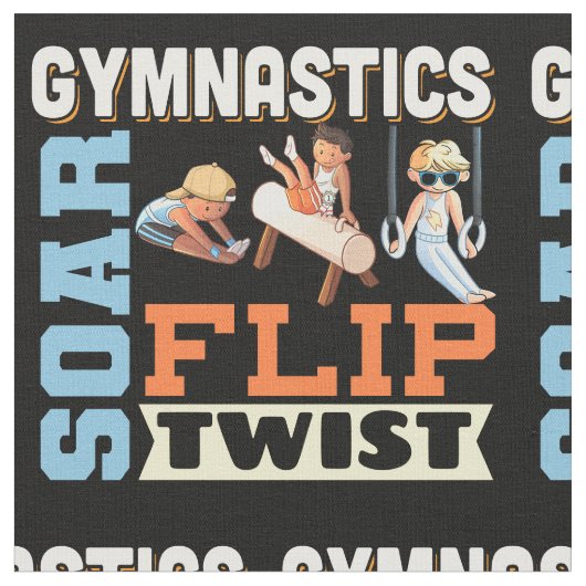 Boys Gymnastik Zitat - Gedreht Drehung Stoff (Nahaufnahme)