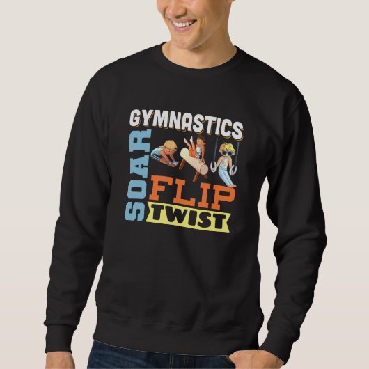 Boys Gymnastik Zitat - Gedreht Drehung Sweatshirt (Vorderseite)