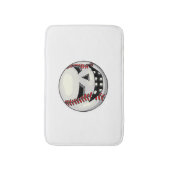 Boys Halloween Kürbislaterne Baseball Player Badematte (Vorderseite Vertikal)