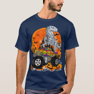 Boys Halloween Monster Truck Pumpkin Dinosaurier T T-Shirt