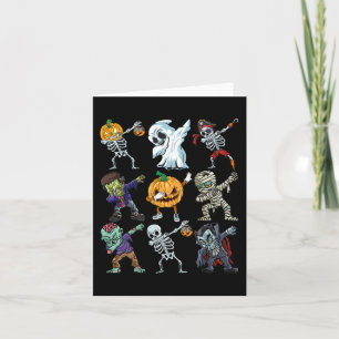 Boys Halloween Skeleton Kürbislaterne Zombie Dab Karte