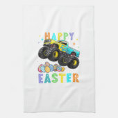 Boys Happy Easter Monster Truck Easter Eggs Toddle Geschirrtuch (Vertikal)