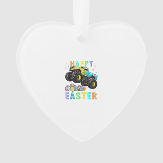 Boys Happy Easter Monster Truck Easter Eggs Toddle Ornament (Vorderseite)
