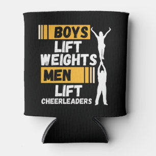 Boys heben Gewicht Männer heben Cheerleader Cheerl Dosenkühler