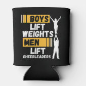 Boys heben Gewicht Männer heben Cheerleader Cheerl Dosenkühler (Rückseite)