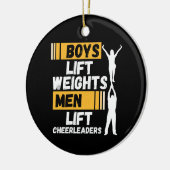 Boys heben Gewicht Männer heben Cheerleader Cheerl Keramik Ornament (Links)