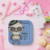 Boys Hipster Mister Panda Bear Geburtstag Pappteller (Party)