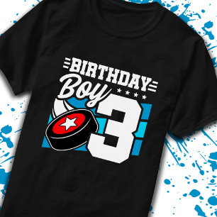 Boys Hockey Geburtstag 3. Geburtstag 3. Geburtstag T-Shirt