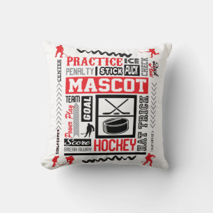 Boys Hockey Terminologie in Red Kissen