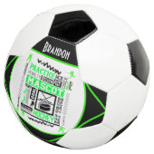 Boys Hockey Terminologie Personalisiert Neon Green Fußball (Dreiviertel)