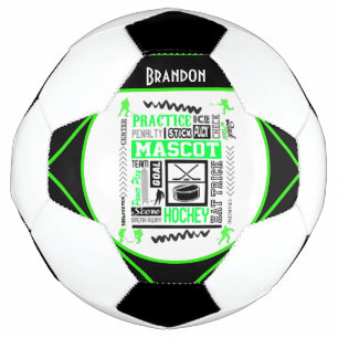 Boys Hockey Terminologie Personalisiert Neon Green Fußball