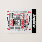 Boys Hockey Terminologie Personalisiert Puzzle (Horizontal)