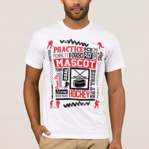 Boys Hockey Terminology in Red T - Shirt