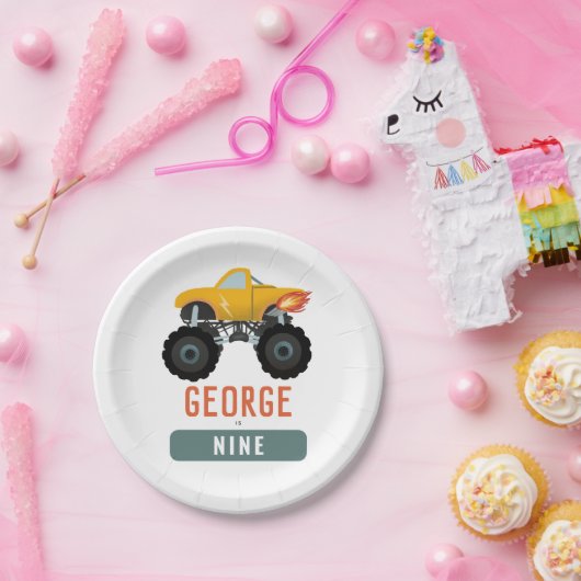 Boys Hot Truck Kindergeburtstag Pappteller (Party)