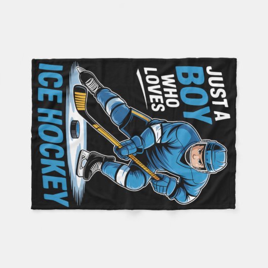 Boys Ice Hockey  Fleecedecke (Vorderseite (Horizontal))