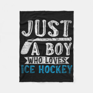 Boys Ice Hockey Player Eishockey Fan Eishockey Hoc Fleecedecke