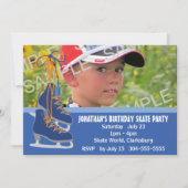 Boy's Ice Skaten Party Einladung (Vorderseite)