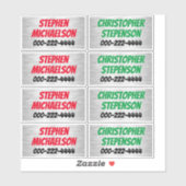 Boys Individuelle Name Phone Vinyl Decals Personal Aufkleber (Blatt)