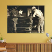 Boys Jostle for Rank am Pooltisch - Mai 1910 Leinwanddruck (Insitu (Wohnzimmer))