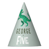 Boys Jungle Dinosaur T-Rex Kids Birthday Partyhütchen (Vorderseite)