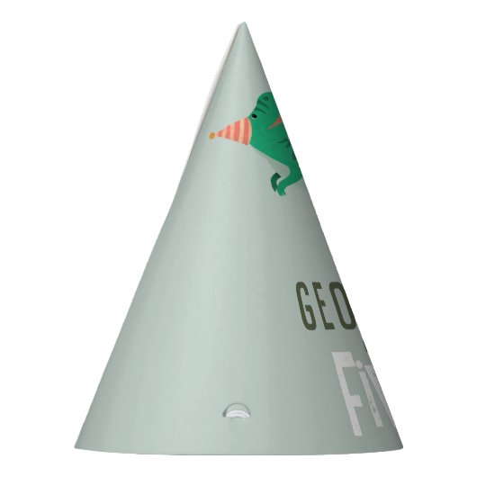 Boys Jungle Dinosaur T-Rex Kids Birthday Partyhütchen (Links)