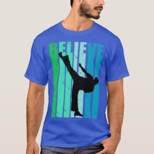 Boys Karate Geburtstag Vintag gestört Taekwondo T-Shirt